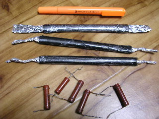 Homemade capacitors, large high voltage resistors